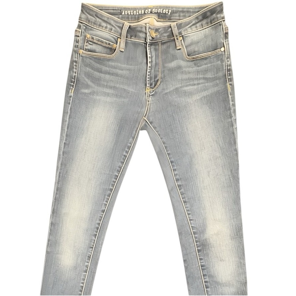 Minimalist‎ Smart Casual Cigarette Slim Jeans Light Wash Tapered Size 25